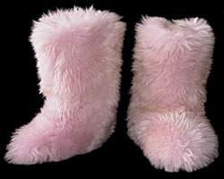 fluffy boots print