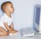 Baby using a PC