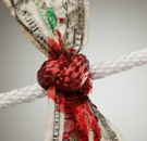 Yes, most big box retailers accept blood money. Bloody dollar bill tied up in a knot