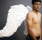 Every time you masturbate, an angel gets its wings. Boy with angel wings