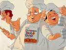 Three bakers holding Cinnamon Toast Crunch
