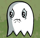 Ghostbusted. Confused ghost is crying