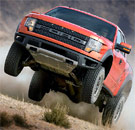 Ford F-150 truck jump