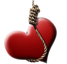Lifeline or lynching? Your call. Heart being lynched on a rope.