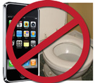 iPhone and toilet don't mix