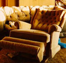 Broken La-Z-Boy recliner in the living room