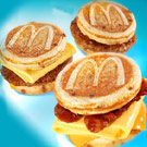 Three McGriddle sandwiches