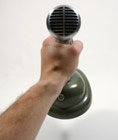 This ain't no hair dryer, kids. Principal's PA System
