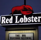Now you seafood, now you don't. Red Lobster sign - The big seafood festival