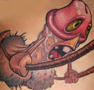Scared penis tattoo