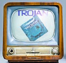 The best defense is a good offense. Trojan condom on TV