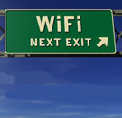 It's there, the question is, "Who's guarding it?" WiFi Next Exit sign