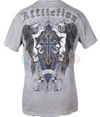 Affliction tshirt with a cross the front