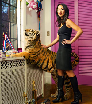 Amy Chua with a tiger in the bedroom (Chinese Superior woman)