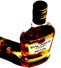 Bacardi rum bottle