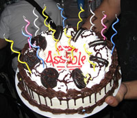 Cake that says Happy Birthday Asshole