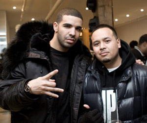 Drake wearing an oxo v Canada Goose Jacket