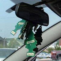 Tree-shaped pine car air fresheners