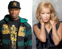 Chelsea Handler and 50 Cent 