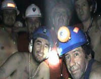 Chilean miners underground photo