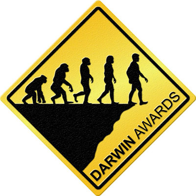 Darwin Awards warning sign