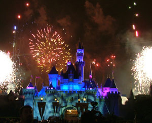Disneyland fireworks for homecoming