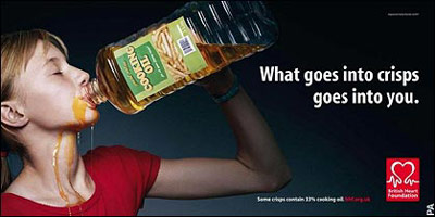 Drinking cooking oil ad