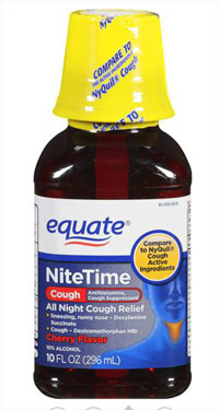 Equate nighttime cough syrup