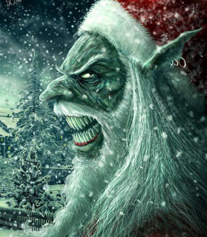 Evil Santa Claus grin