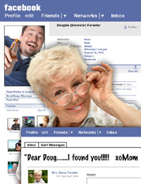 Mom invading son's Facebook profile