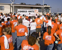 Home Depot Zombies Unite rally outside
