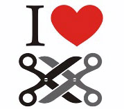 I Love Scissoring - tshirt with a heart and scissors