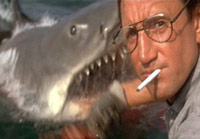 Shark attacking in Jaws movie