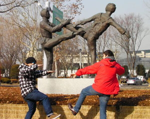 Taekwondo statue in ROK (Korea)