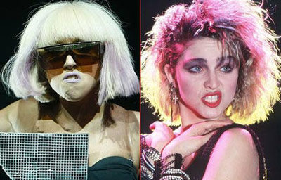 Lady Gaga and Madonna side by side in their primes
