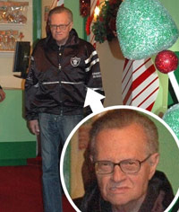 Larry King angry in the mall