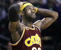 LeBron James frustrated