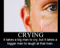 Man crying poster