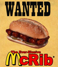 McRib Wanted poster