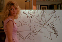 Meg Ryan drawing on the board in Pictionary