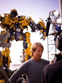 Michael Bay with Transformer