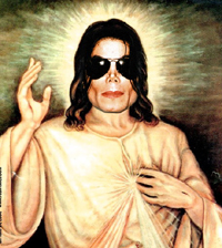 Michael Jackson as Jesus painting