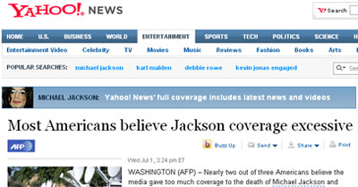 Michael Jackson news article