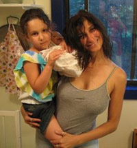 MILF holding her daughter