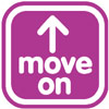 Sign that says "move on" with arrow