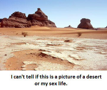 No sex life in the desert