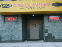Lee doesn't perform manual labor, thank God. Oriental massage spa