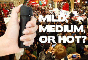 Mild, medium or hot? Pepper spray holiday shopping crowd