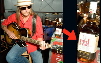 Kid Rock with Red Stag Jim Beam bottle