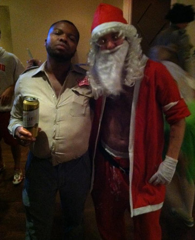 Santa costume for "Christmas came early"